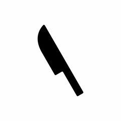 knife symbol icon, flat vector illustration silhouette isolated on white background