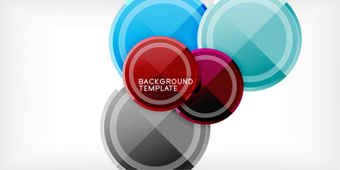 Minimal geometric abstract background. Circle triangle design