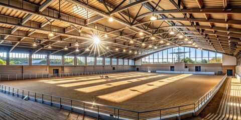 Morning light shining on the Oldenburg kleine EWE Arena , arena, stadium, sports, architecture, urban, sunrise, morning