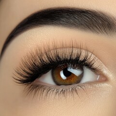 Obraz premium Close-Up of a Beautiful Eye with Flawless Makeup 