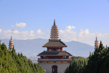 Three Pagodas of Chongsheng Temple, Dali, Yunnan, China