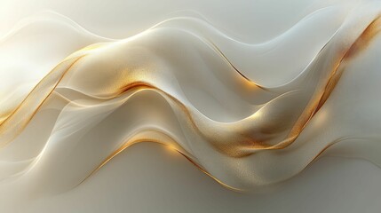 Fototapeta premium Elegant Golden Waves Abstract Design