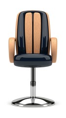 Fototapeta premium Modern Office Chair Design: Elegant and stylish office chair with a sleek, contemporary design. Perfect for adding a touch of sophistication to any workspace. 