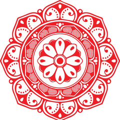 Beautiful flower art and mandala vector design