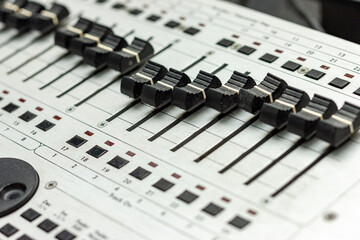 faders of sound controller © vectorass