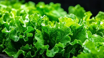Fresh Green Lettuce Leaves Organic Salad Healthy Food