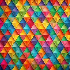 Fototapeta premium Colorful Geometric Triangle Pattern Abstract Art