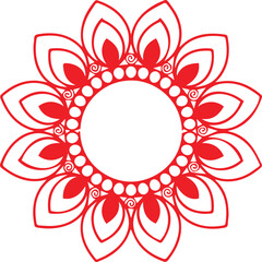 Beautiful flower art and mandala vector design