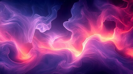 Fototapeta premium Abstract swirling nebula, vibrant pink, purple, and orange hues.