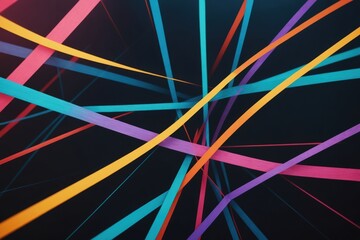 Geometric abstract background with colorful lines