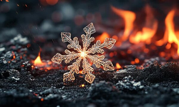 Ice Crystal in Embers: A Paradoxical Winter's Tale