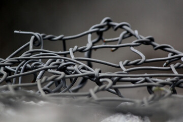 Rock sliding prevention. Mesh net and mutiple strong nails help to catch loosened rocks and...