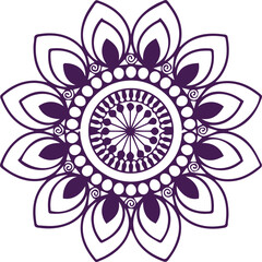 Beautiful flower art and mandala vector design