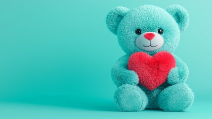 Teddy bear holding a heart