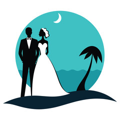 wedding couple on the beach