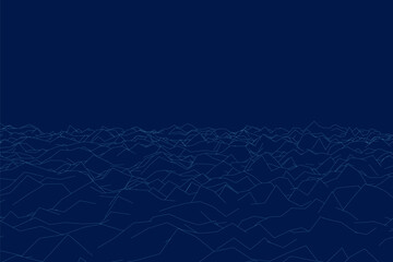 Background with irregular blue lines. Noise from lines. Vector illustration.