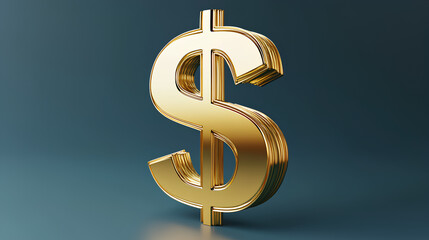 Gold dollar sign