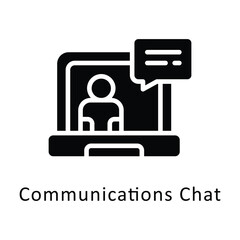 Communications Chat Vector Gylph Icon. Eps file 10