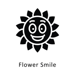 Flower Vector Gylph Icon. Eps file 10
