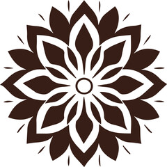 Beautiful flower art and mandala vector design