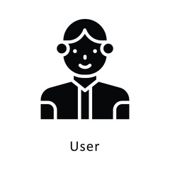 User Vector Gylph Icon. Eps file 10