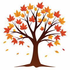 Obraz premium autumn tree with leaves