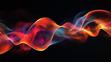 Abstract Colorful Wave Pattern in Motion