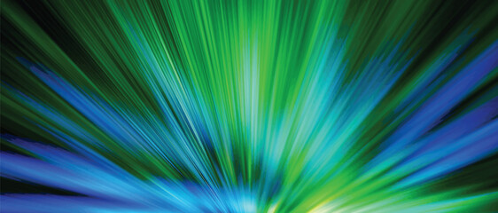 Multicolor light abstract pattern.. Blurred motion. Hyperspace motion in galaxy. Starburst. Panoramic illustration  © zenobillis