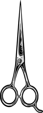 Shears Baber Tool Vector Illustration
