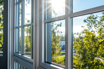 Manufacturing facility for aluminum and PVC windows and doors featuring industrial machinery