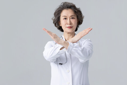 Portrait of senior female doctor