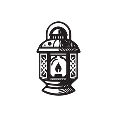 Lantern vector icon symbol design illustration.