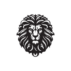 Lion head silhouette vector icon symbol design illustration