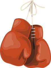 Vector Illustration of Boxing Gloves Sport Equipment