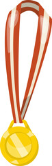 Obraz premium Vector Illustration of Gold Medal Sport Equipment