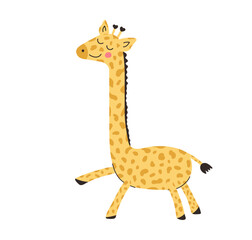 Hand drawn baby giraffe isolated on white background. Cute zoo funny animals © Zhi_zhi_art
