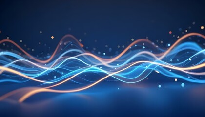 Clear Plain Shiny Warm Soft Vintage Bokeh Cloudy Wave Like Geometric Blue Background or Texture