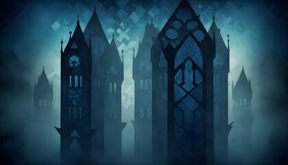 Clear Plain Shiny Warm Soft Vintage Bokeh Cloudy Wave Like Geometric Blue Background or Texture