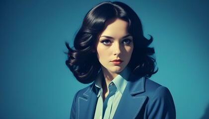 Clear Plain Shiny Warm Soft Vintage Bokeh Cloudy Wave Like Geometric Blue Background or Texture