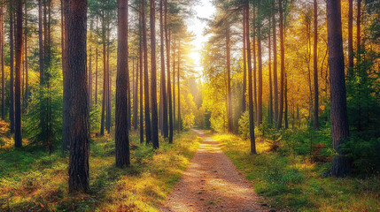 Obraz premium forest in autumn. forest. autumn forest