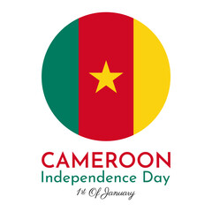 Independence day of Cameroon background. Vector illustration
