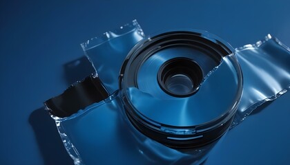 Clear Plain Shiny Warm Soft Vintage Bokeh Cloudy Wave Like Geometric Blue Background or Texture