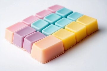 Obraz premium soap mold made of silicone on white background