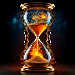 Elemental Hourglass: A Dance of the Elements, Generated AI