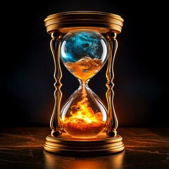 Elemental Hourglass: A Dance of the Elements, Generated AI