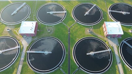 Environmental water management facility aerial view