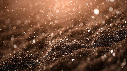Obraz premium mocha brown background with blurred sparkling bokeh