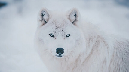 Obraz premium close up photo of arctic wolf