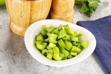 Vegan cuisine - Sliced celery stem