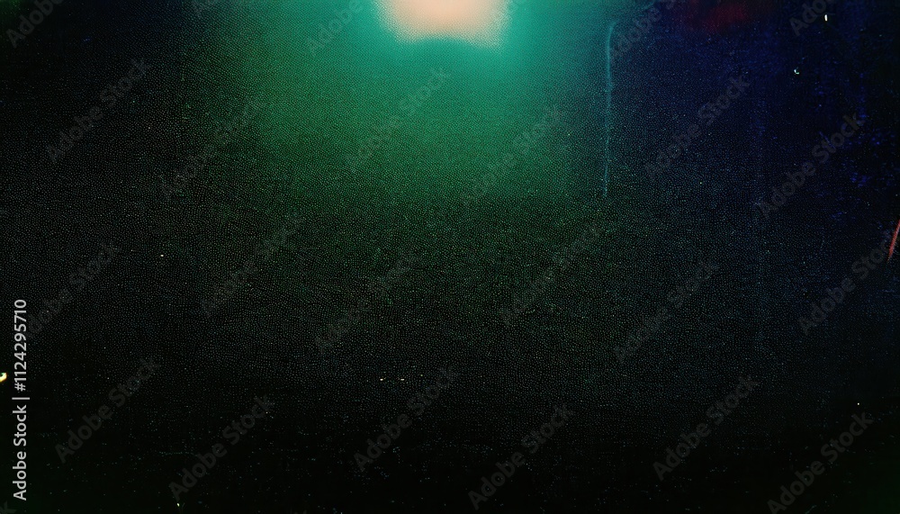 Wall mural abstract grainy film texture with gradient of deep green to black, featuring subtle scratches and li